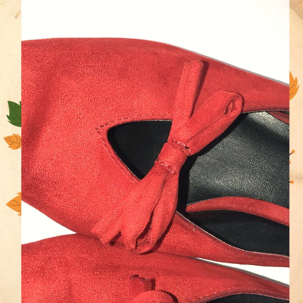 Forever 21 - Red Velvet Heels - Picture 3 of 4